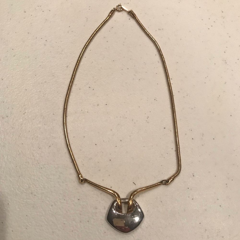 Silver and Gold Statement Necklace